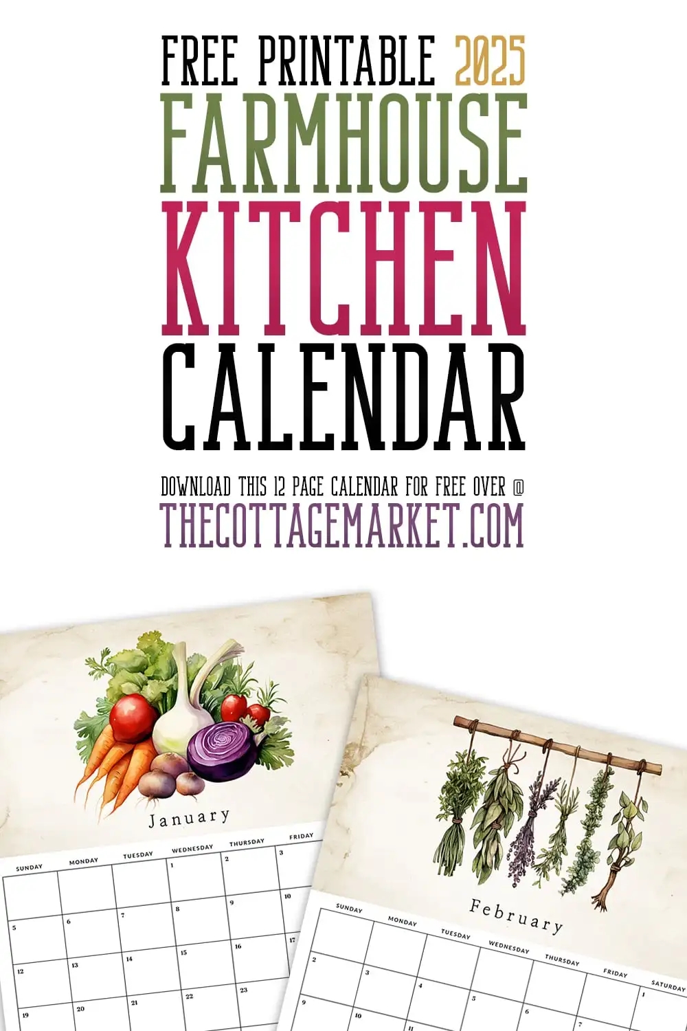 Free Printable 2025 Farmhouse Kitchen Calendar The Cottage Market Free Printable 2025 Farmhouse Kitchen Calendar The Cottage Market