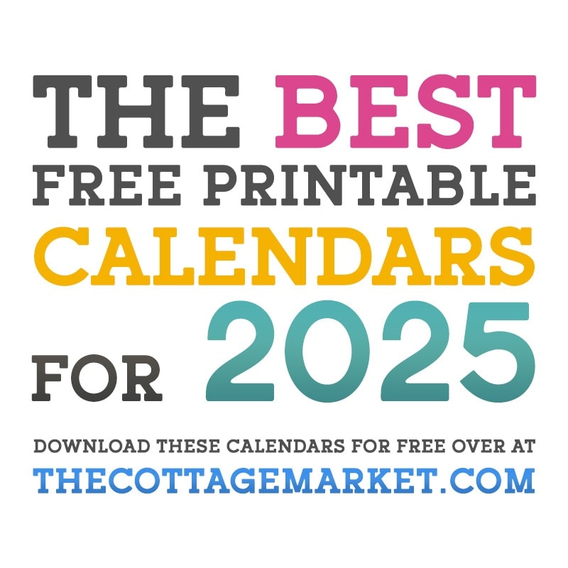 Free Printable Calendars Collection The Cottage Market