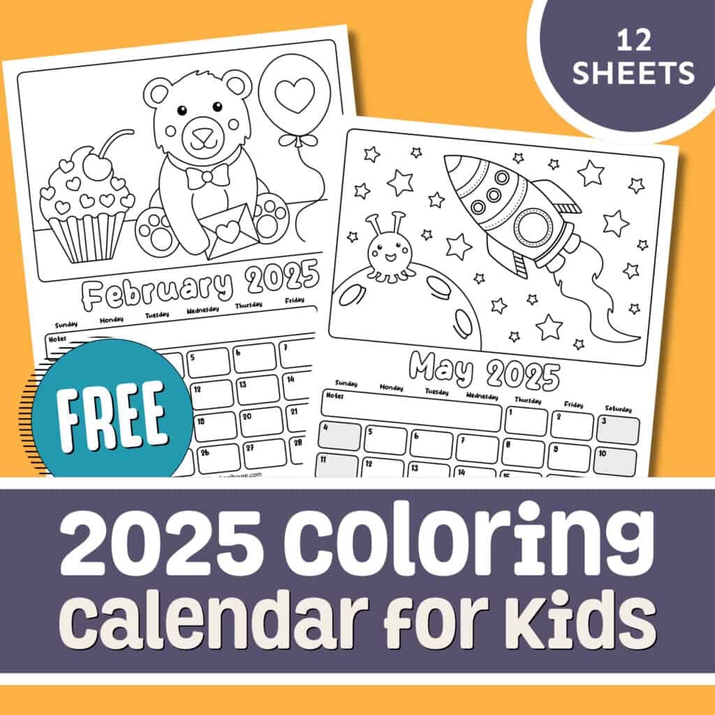 Free Printable Coloring Calendar For Kids In 2025 Mindfulmazing