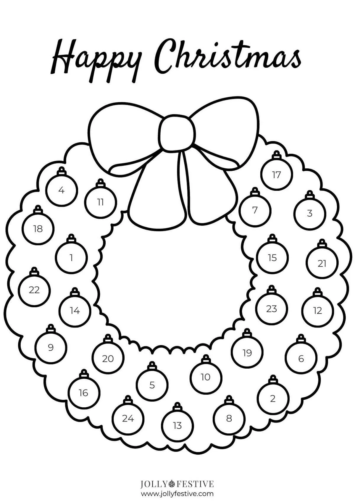 Free Printable Colouring Advent Calendar 3 Designs Jolly Festive