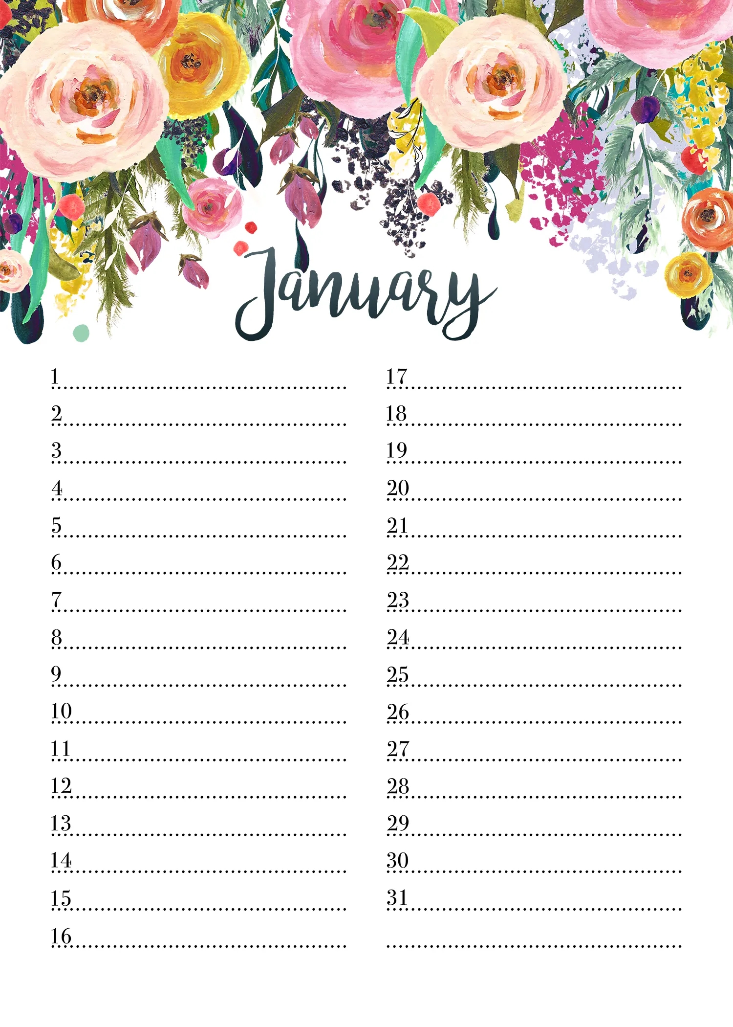 free printable farmhouse perpetual calendar the cottage market