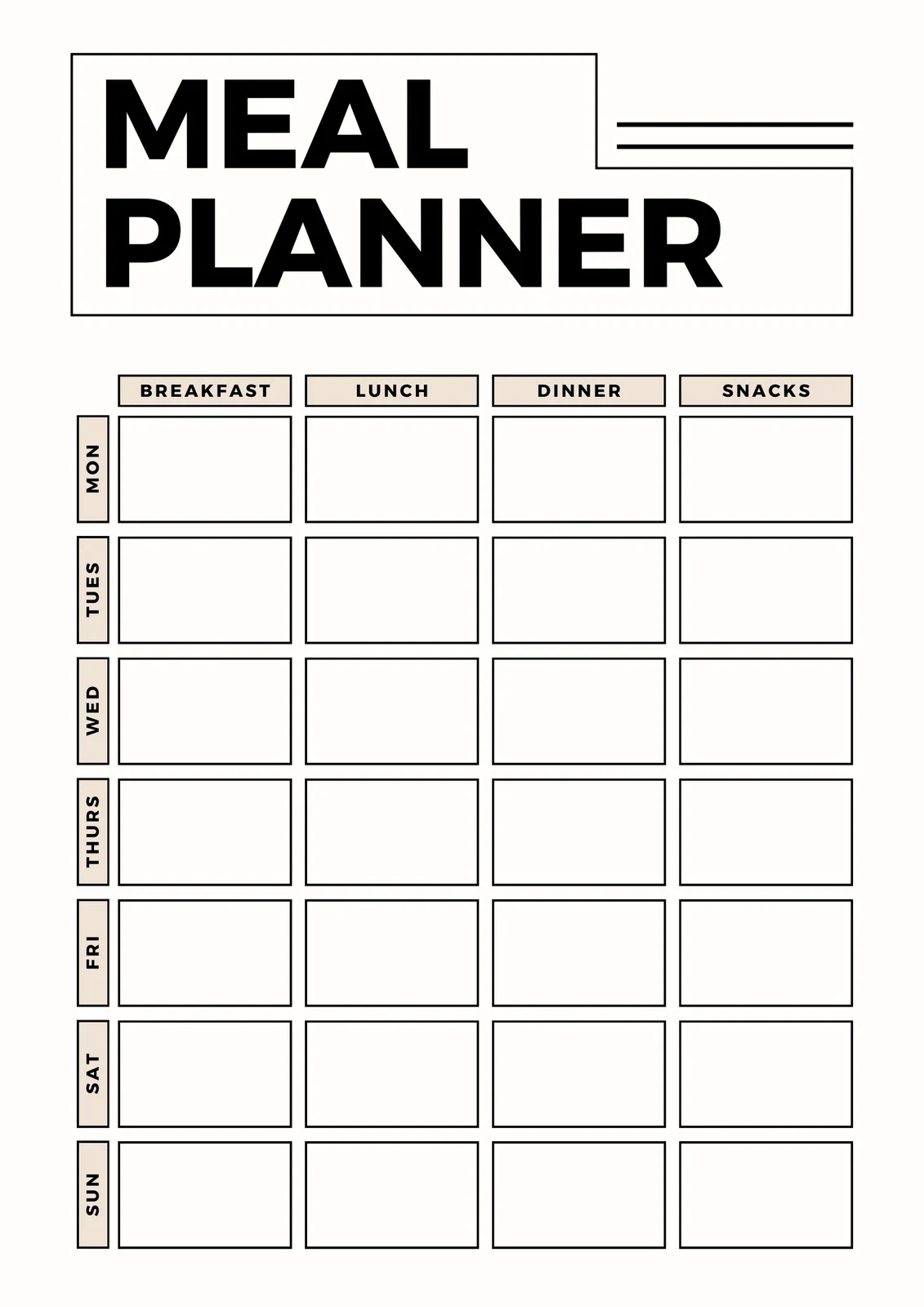 Free Printable Meal Planner Templates To Edit Online Canva