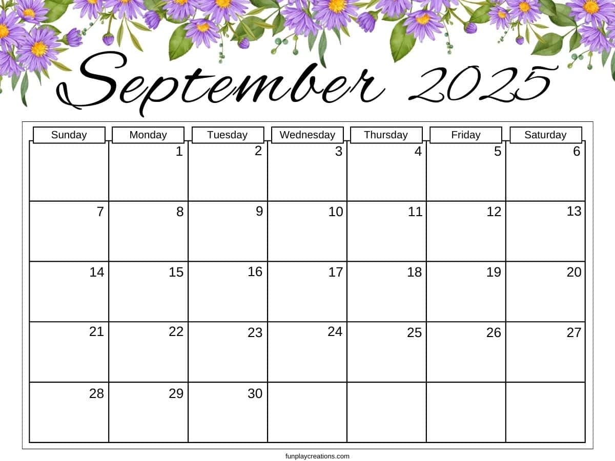 Free Printable Monthly Calendars 2025 