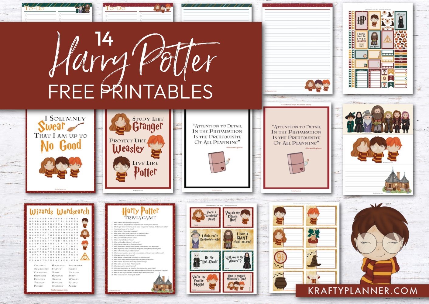 Harry Potter Advent Calendar Printable