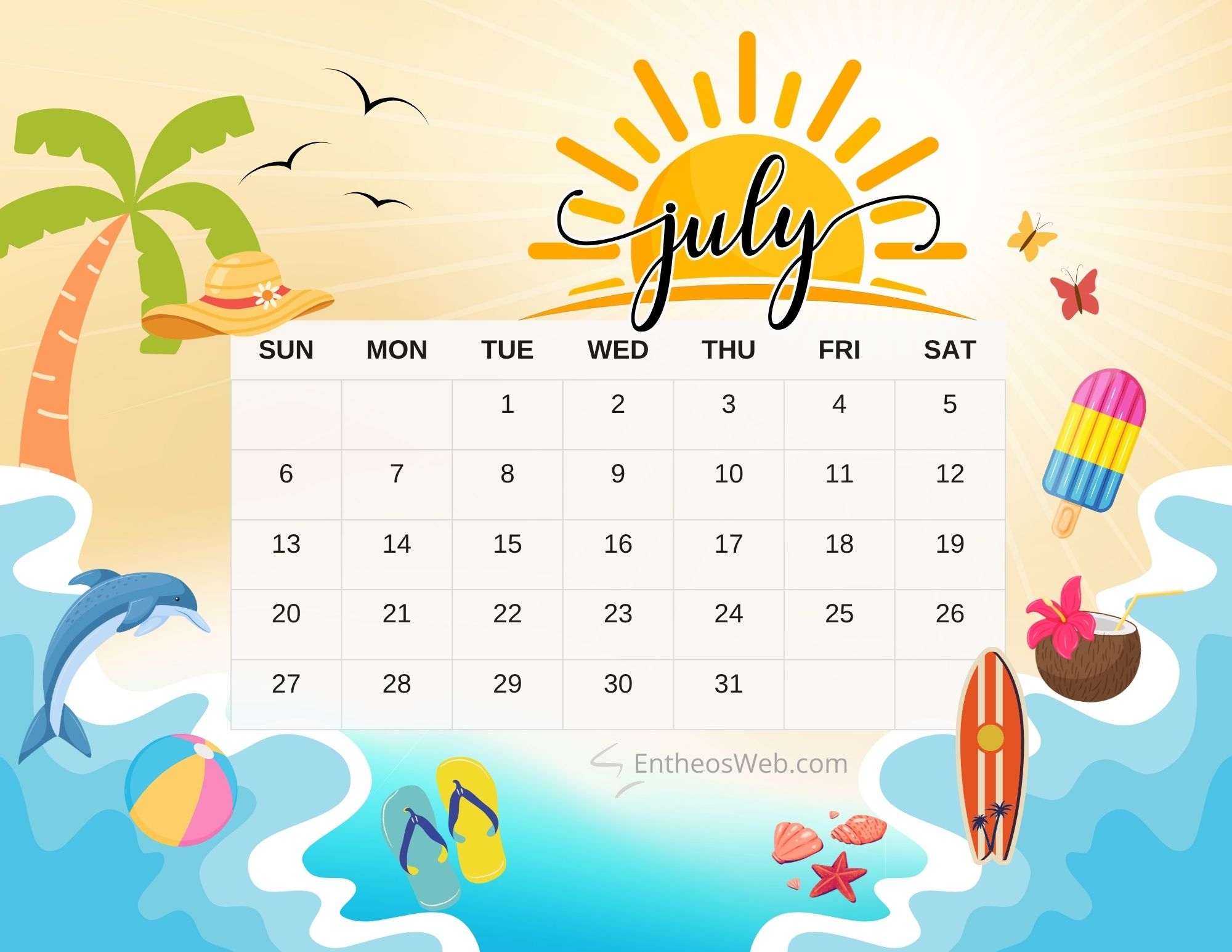 July 2025 Calendar Printables EntheosWeb July 2025 Calendar Printables EntheosWeb
