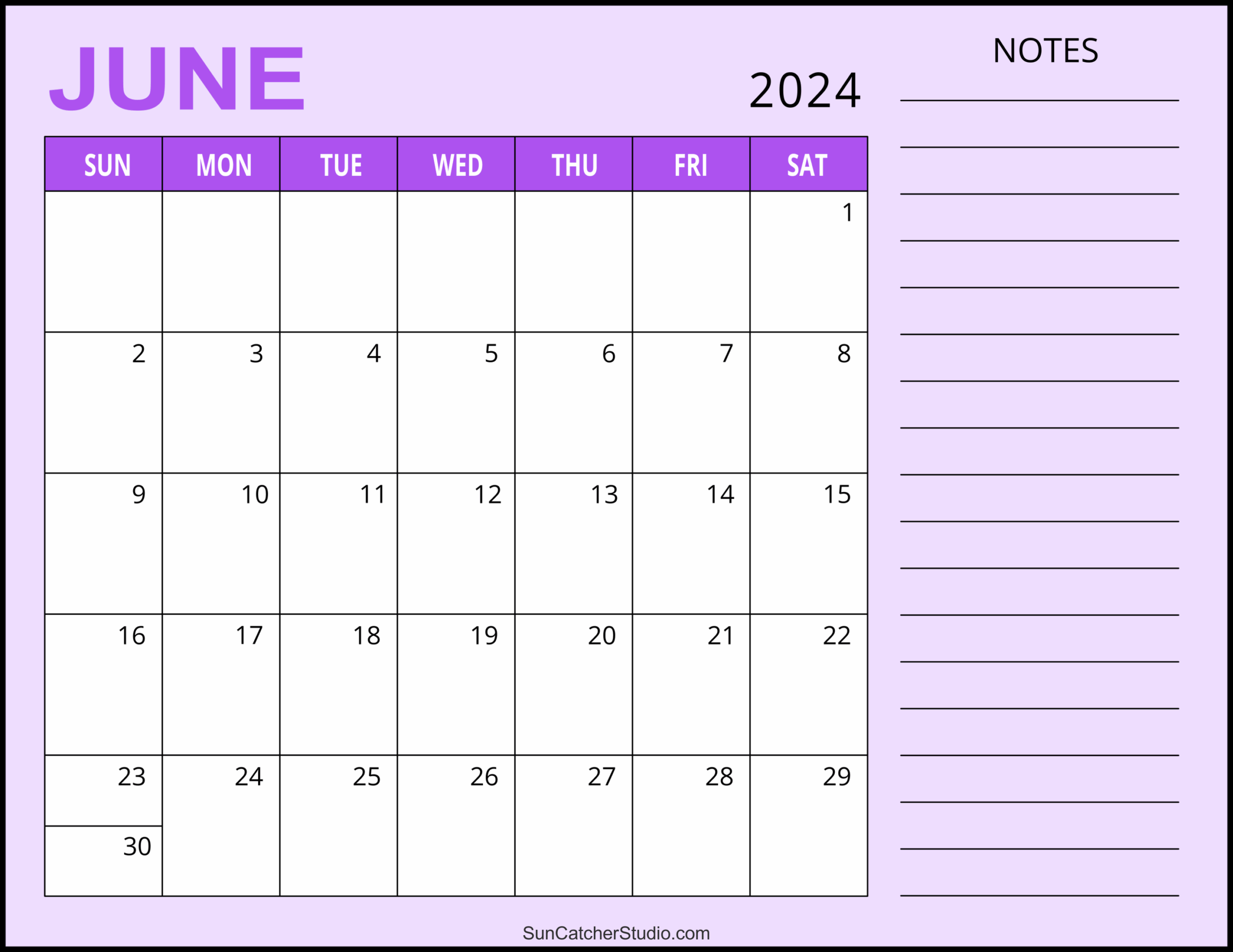 June 2024 Calendar Free Printable Free Printables Monograms Design Tools Patterns U0026 DIY Projects