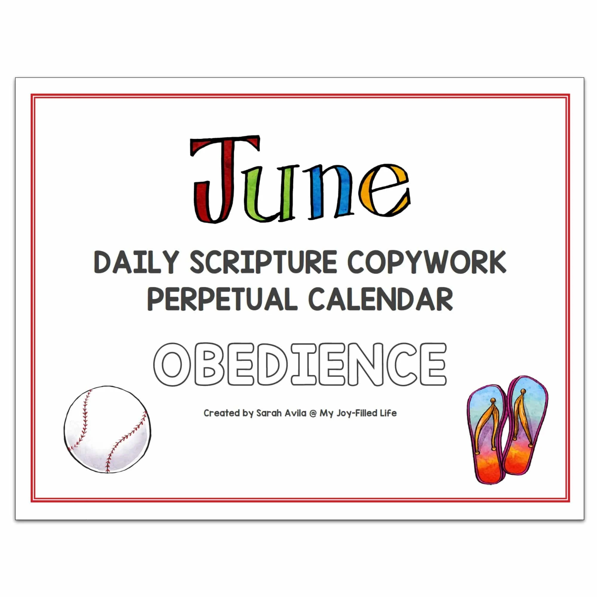 june perpetual scripture copywork calendar my joy filled life