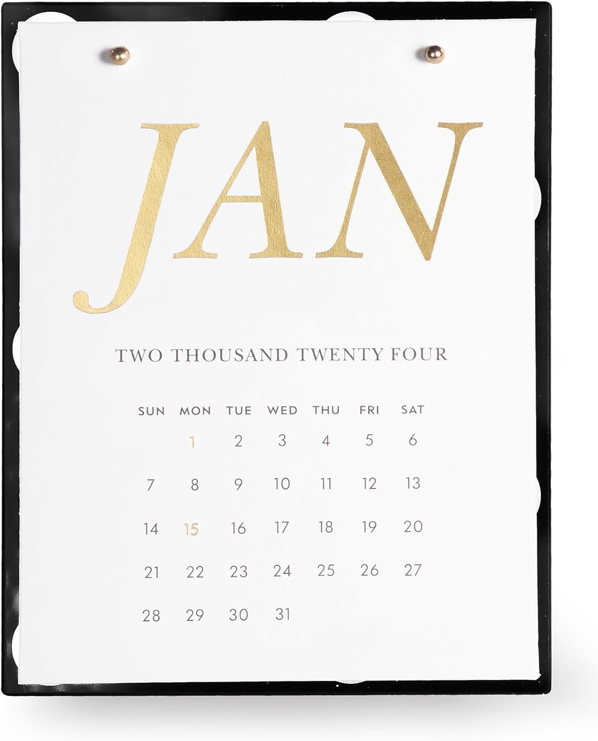 Kate Spade Brandclub Kate Spade New York Small Desk Calendar 2024 Monthly Desktop Calendar Dated January 2024 December 2024 Acrylic Stand 3 75 X 4 75 Black And White Dot MINIDESKCALENDAR
