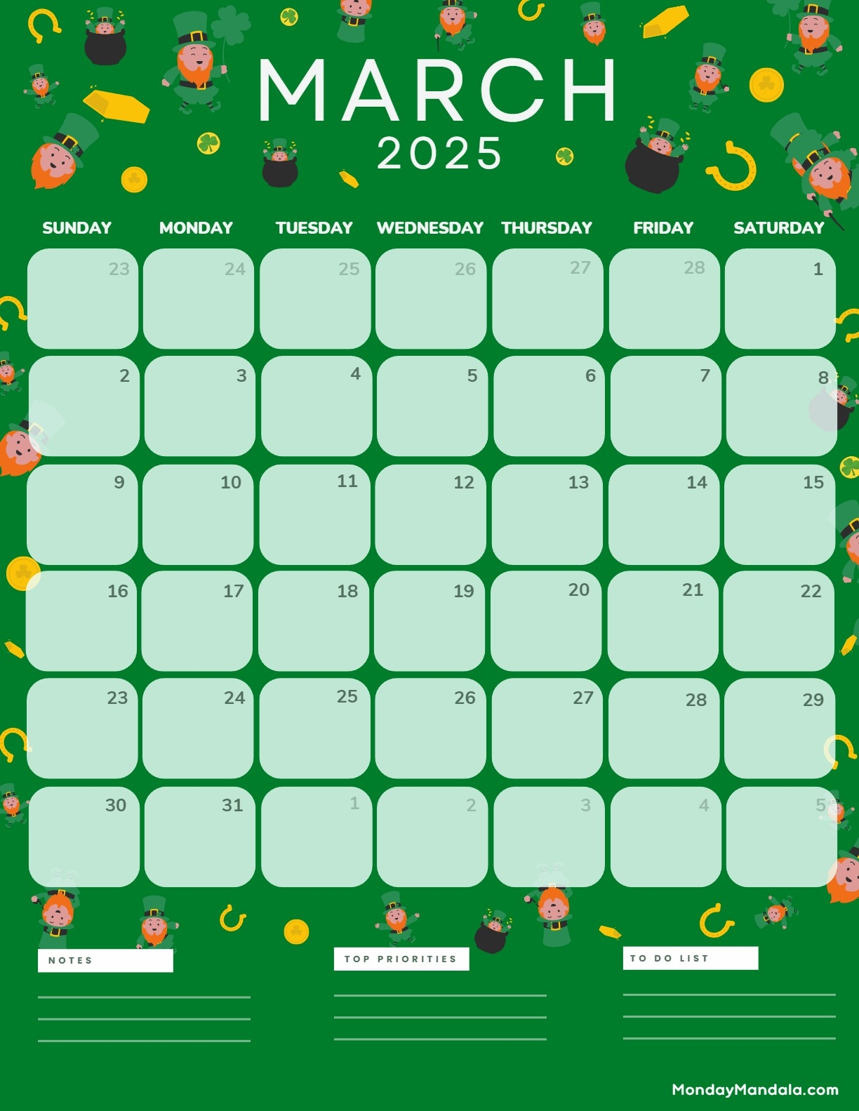 March 2025 Calendar 52 Free PDF Printables 