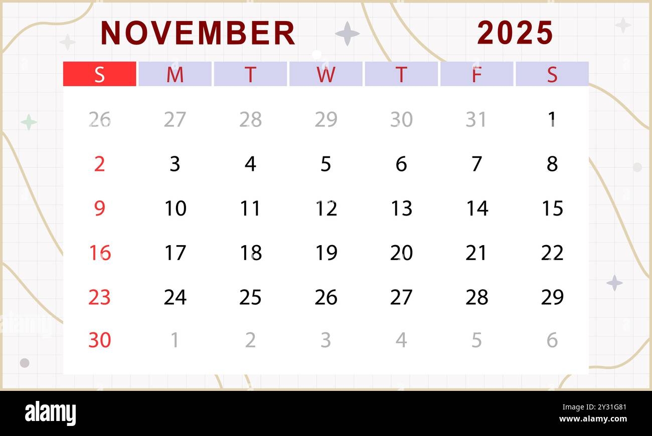 Cute November 2025 Printable Calendar Templates