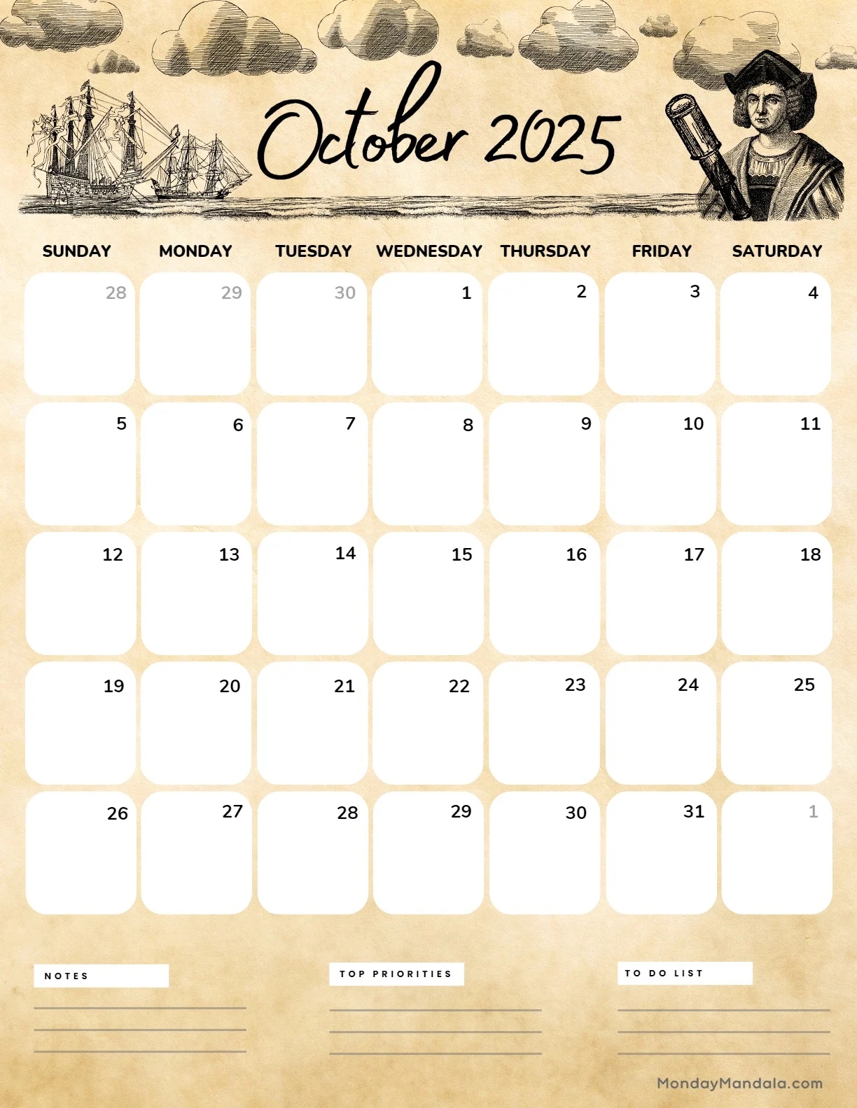 october 2025 calendar 52 free pdf printables