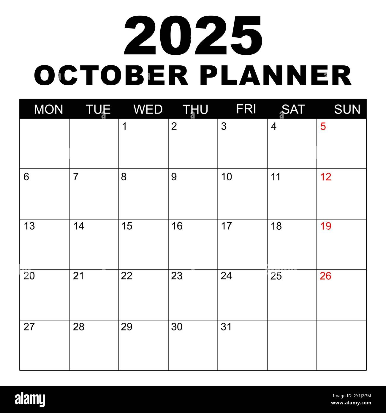 Blank October Weekly Schedule 2025 Calendar Printable Blank October Weekly Schedule 2025 Calendar Printable