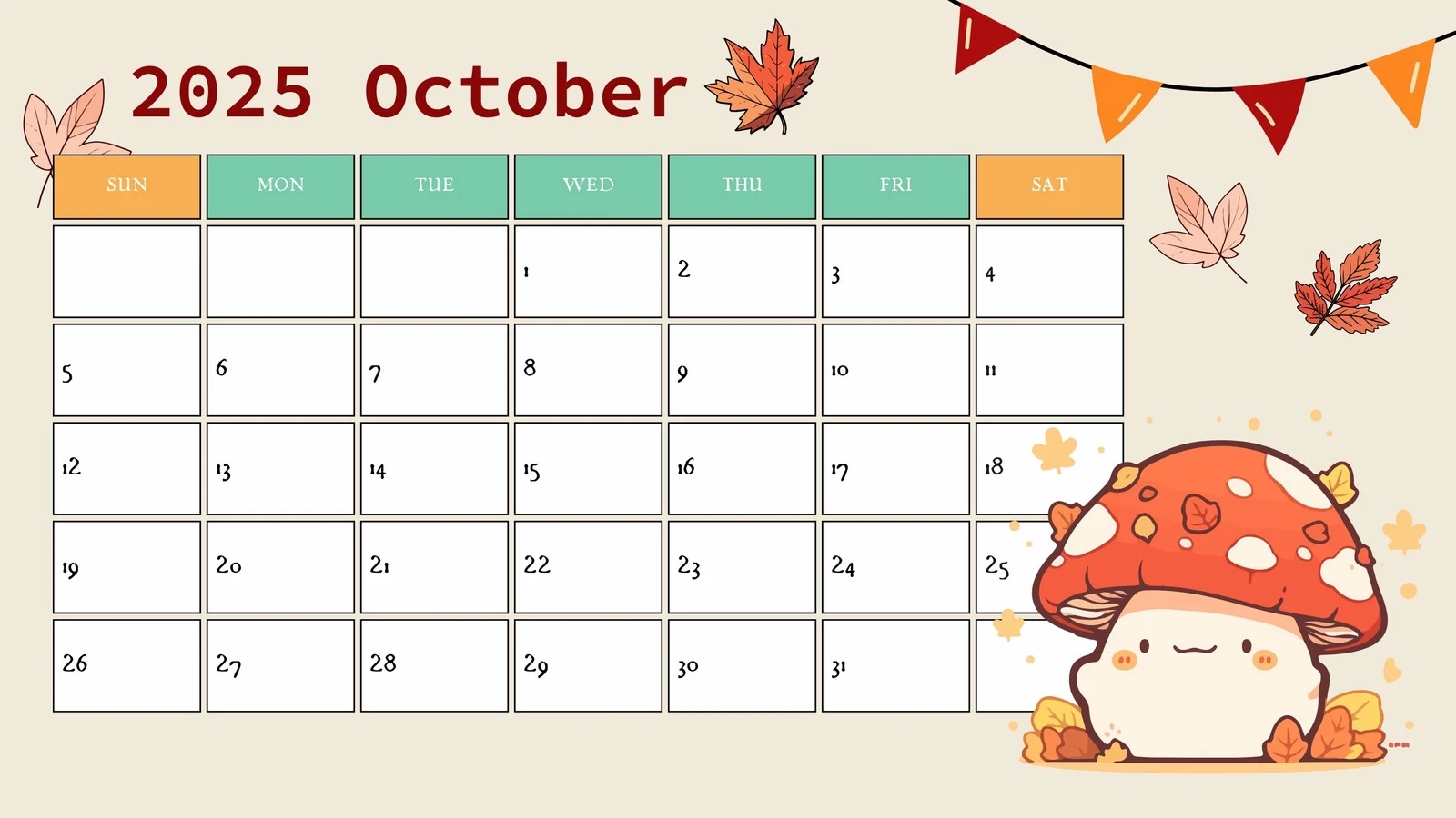 Page 3 Free And Customizable October Templates