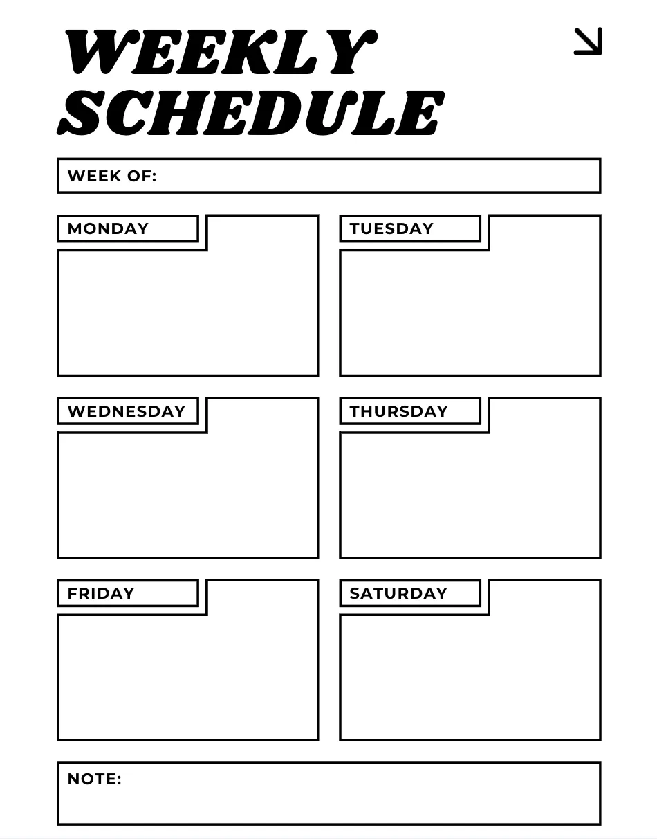 Free Printable Weekly Calendar 2025
