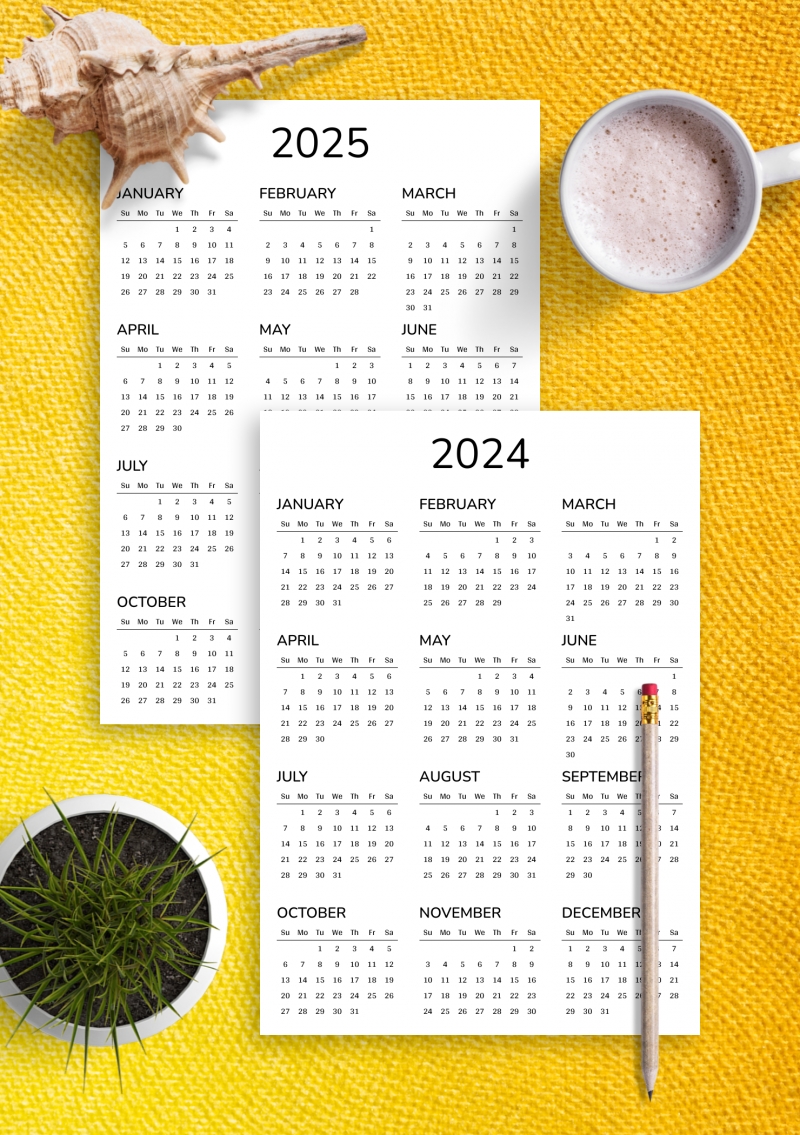 Printable Calendar For 2 Years