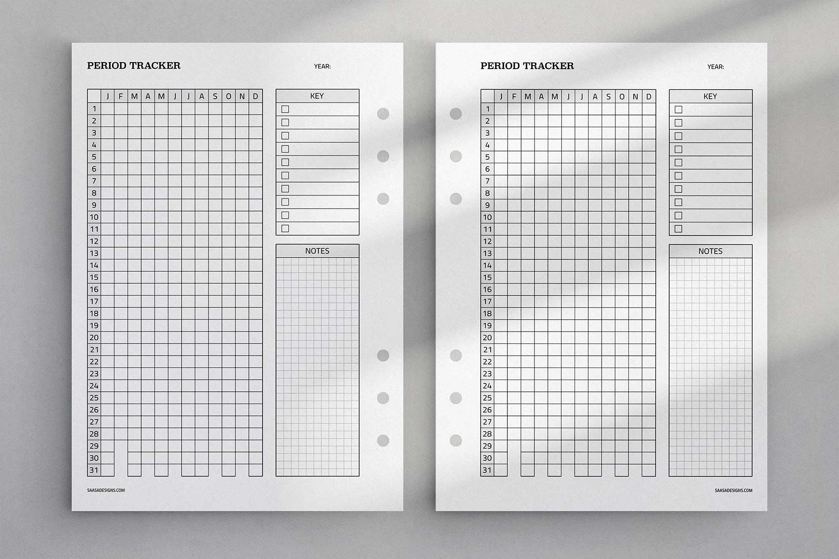 Menstrual Cycle Calendar Printable