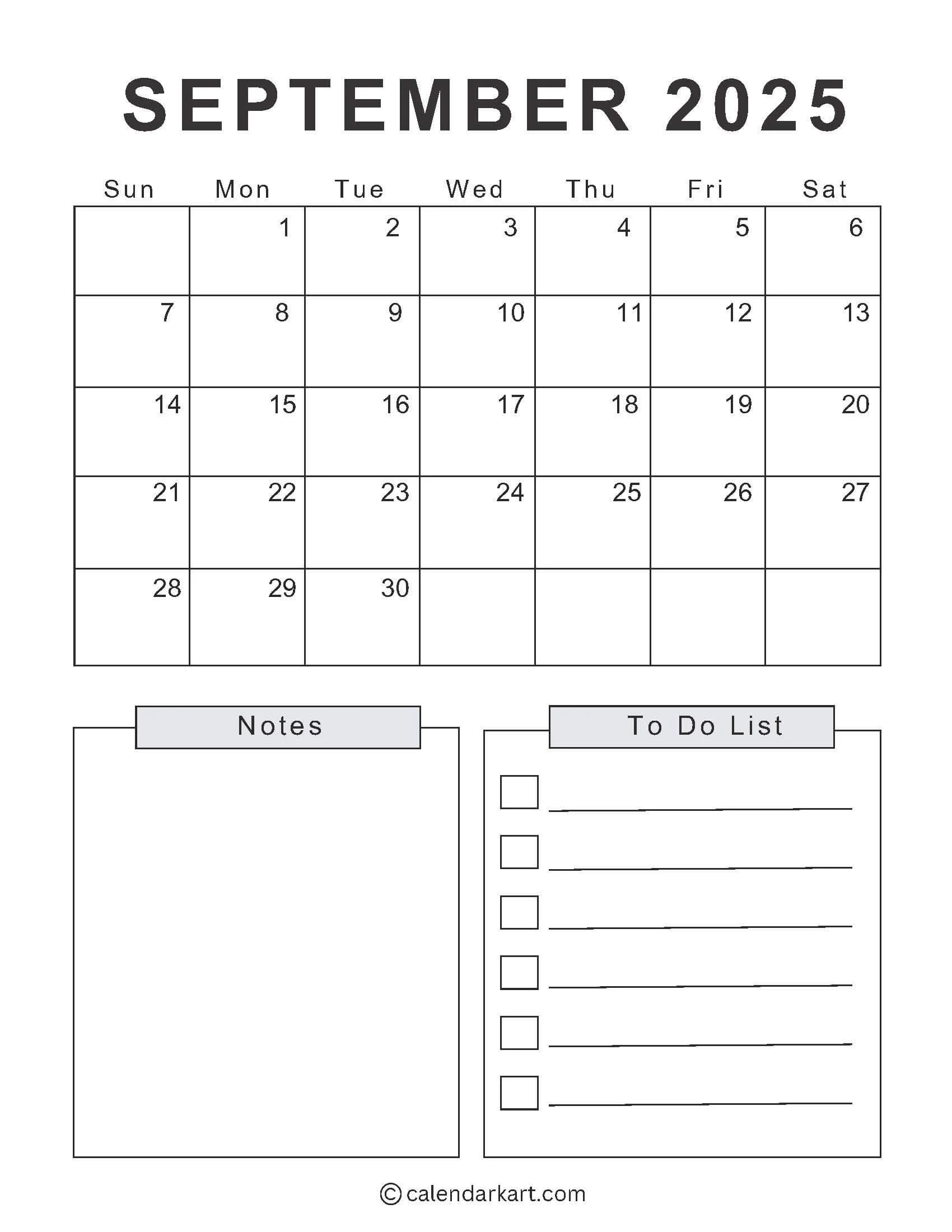 Printable September 2025 Calendar With Holidays Calendarkart