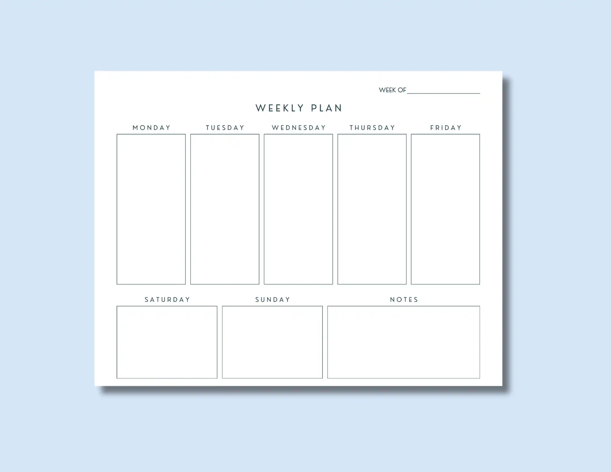 Printable Weekly Planner Bundle Weekly Calendar Digital Week Planner PDF Template Customizable To do List Kids Chore Grocery Travel Etsy