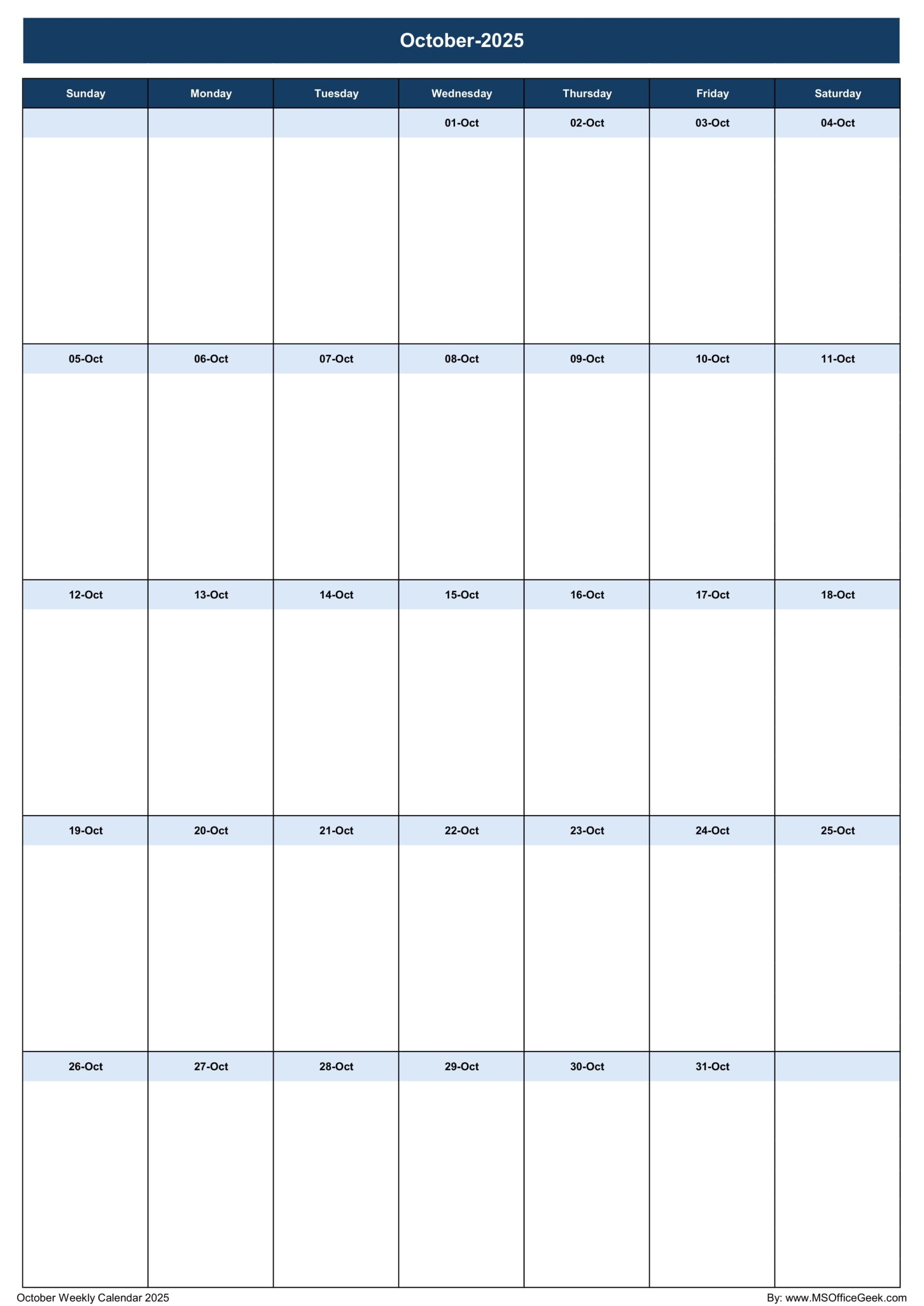 Ready To Use Printable Weekly Calendar 2025 MSOfficeGeek Ready To Use Printable Weekly Calendar 2025 MSOfficeGeek