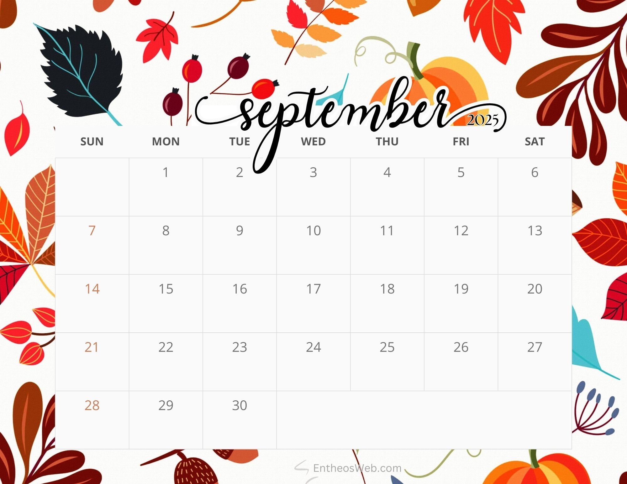 Blank Calendar Printable September 2025 Blank Calendar Printable September 2025