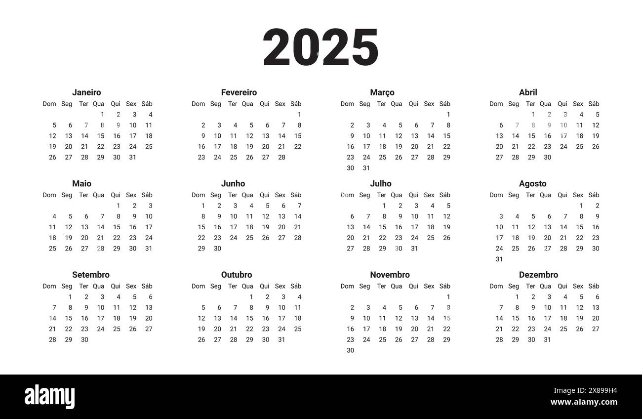 Printable Black And White Calendar 2025