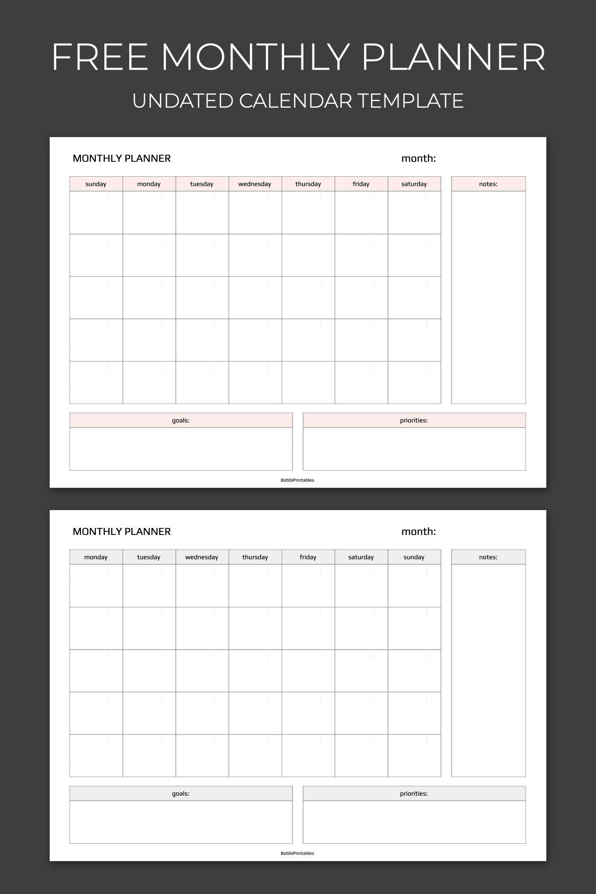 Free Printable Calendar With Lines To Write On