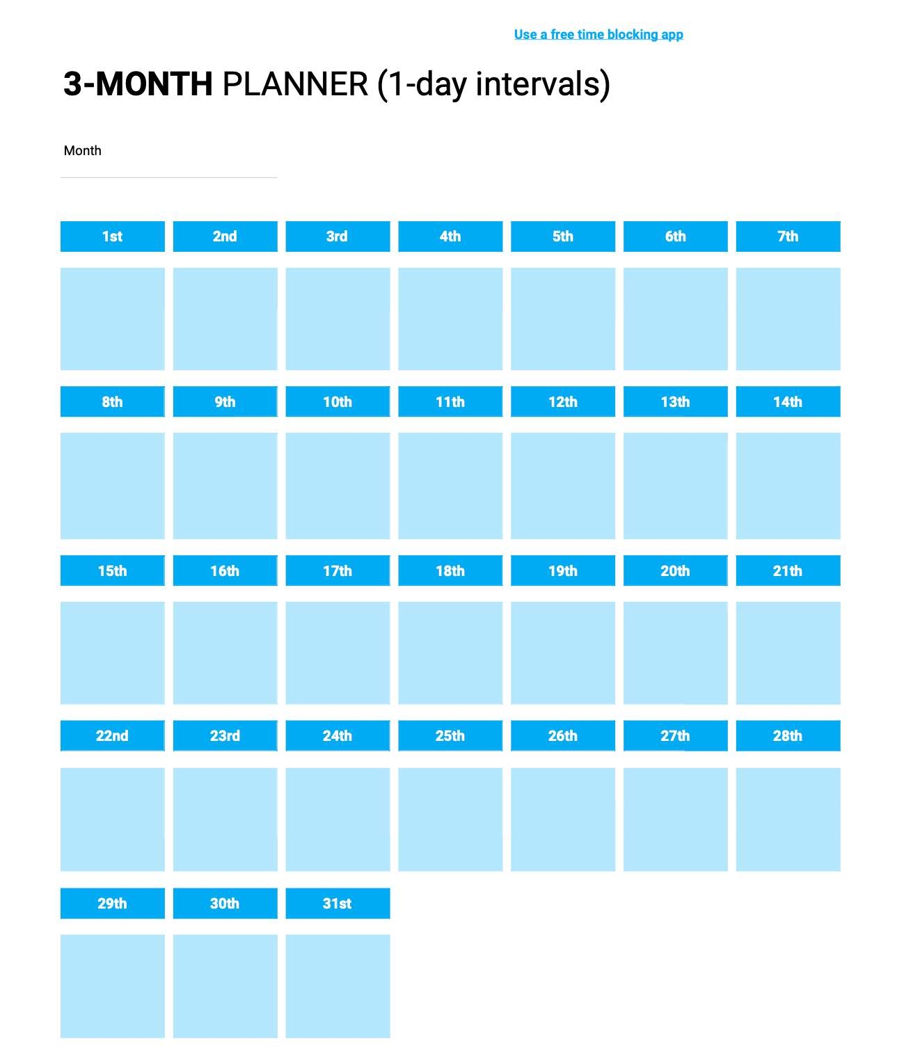Time Blocking Planner 9 Free Time Block Templates