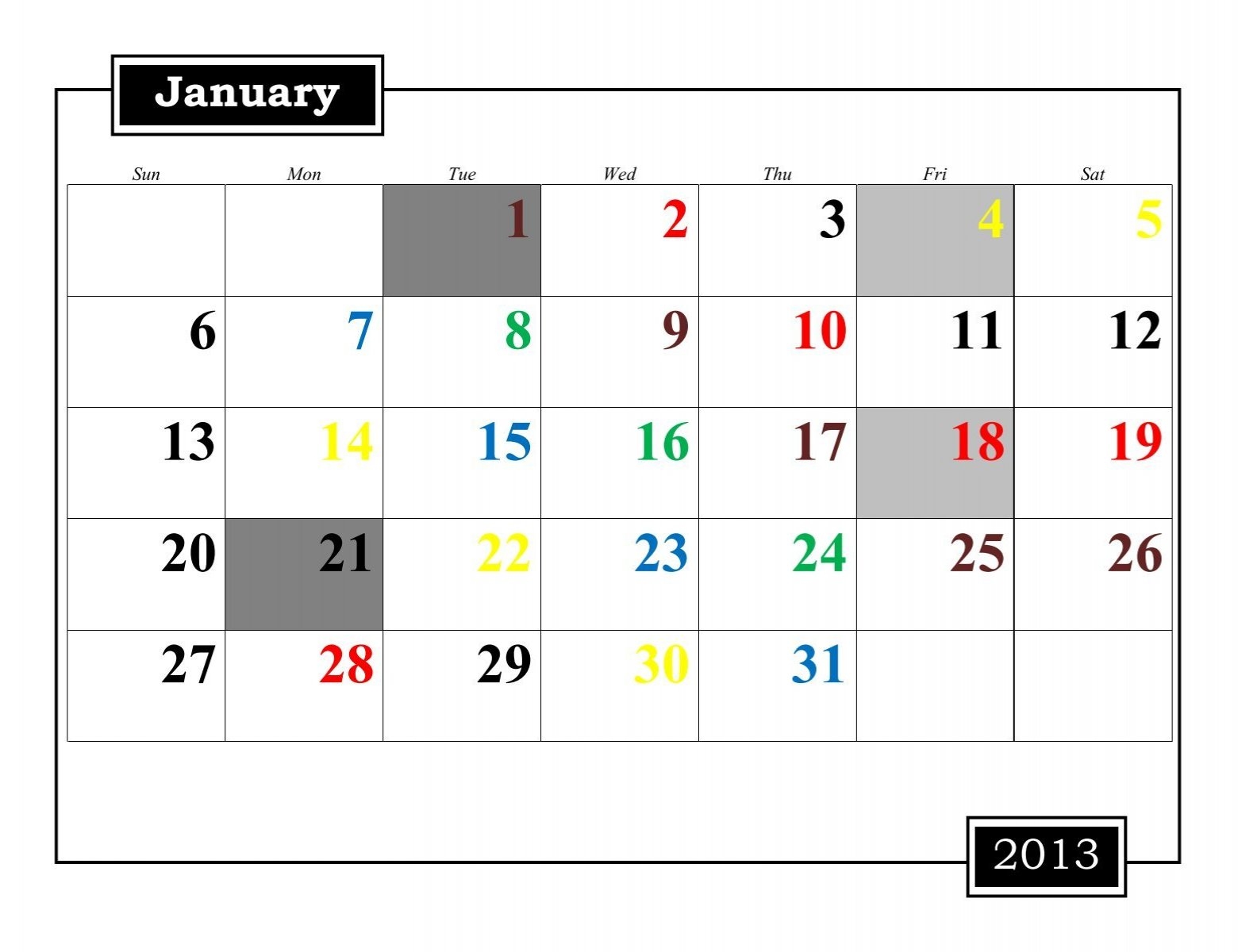 To Download A Printable Monthly Calendar In NALC Branch 908