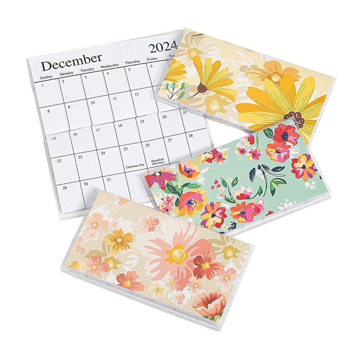 2024 2025 Floral Pocket Calendars 6 5 X 3 5 With Clear Vinyl Covers New EBay