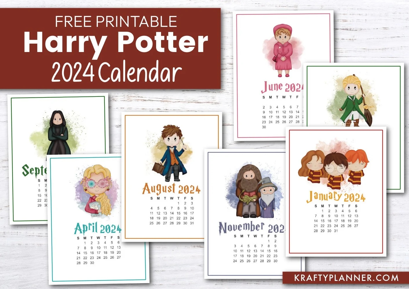 2024 Harry Potter Calendar Free Printable Krafty Planner 2024 Harry Potter Calendar Free Printable Krafty Planner