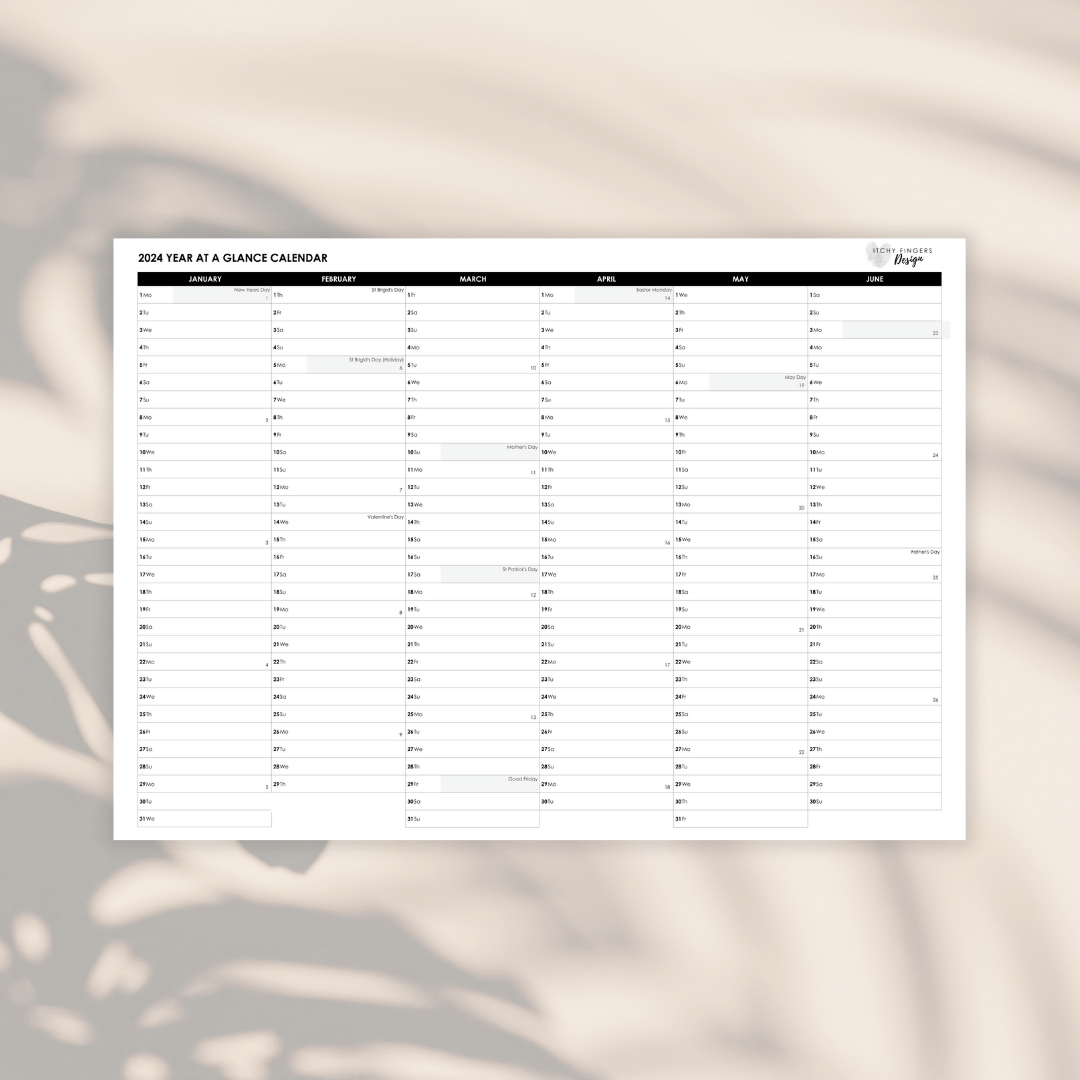 Day At A Glance Calendar Printable