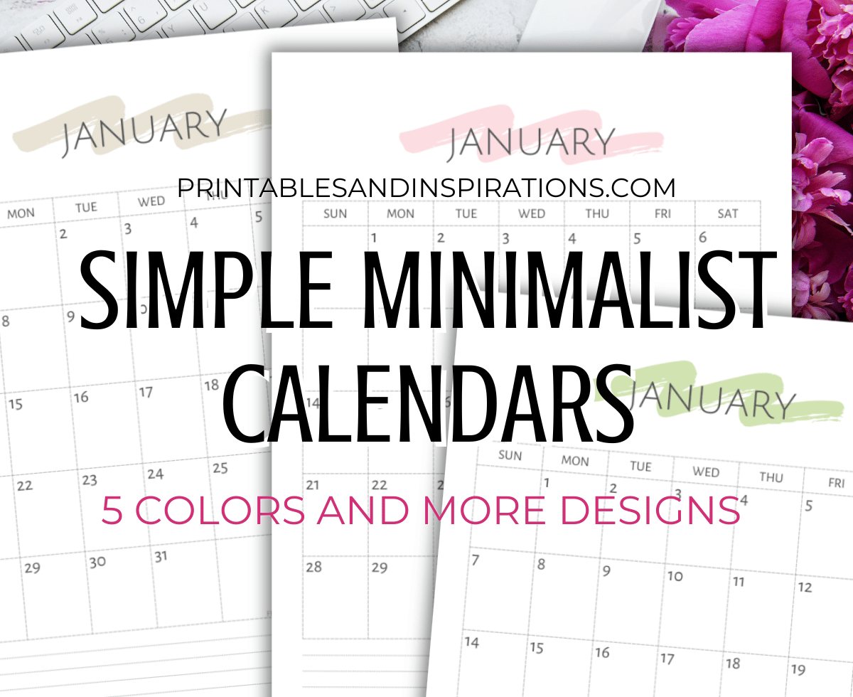 Free Printable Monthly Blank Calendar 2026