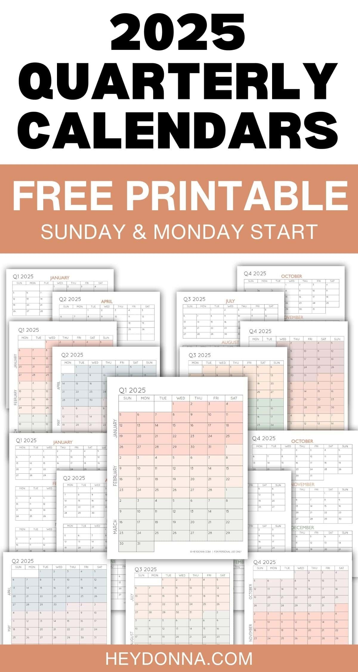 Free Printable Calendar 3 Months Per Page 2025