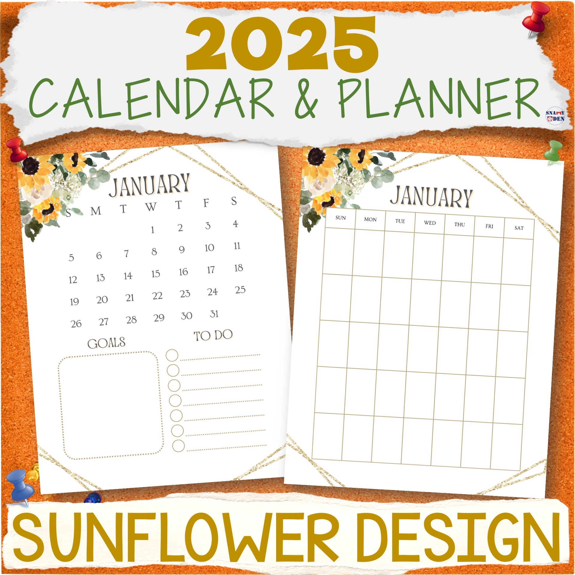 Printable Monthly Planner Calendar 2025