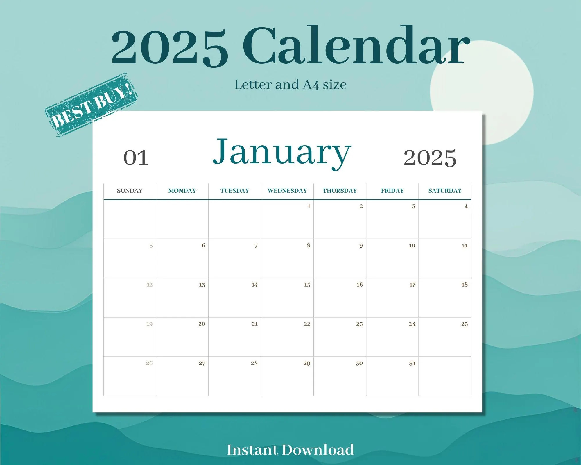 Free Printable Calendars 2025 Printfree