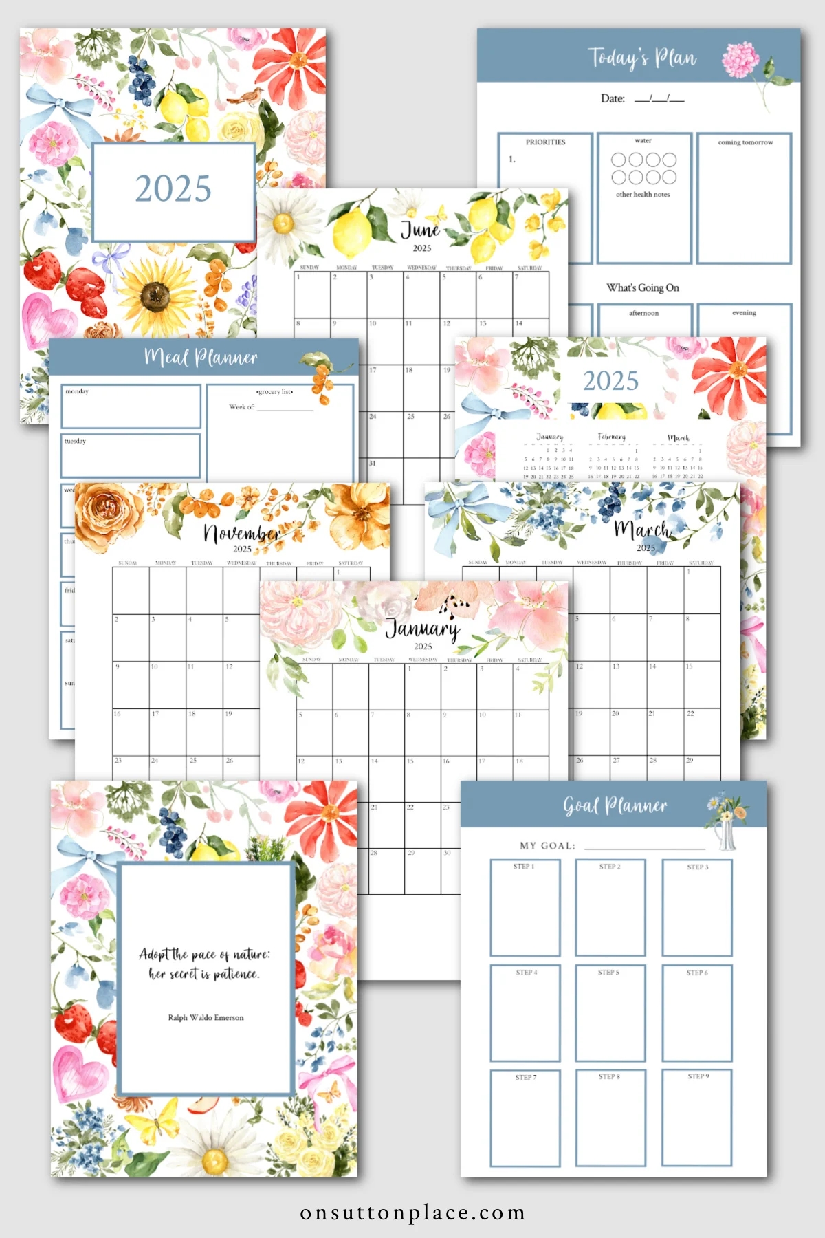 2025 Free Printable Calendar With Planner Pages On Sutton Place