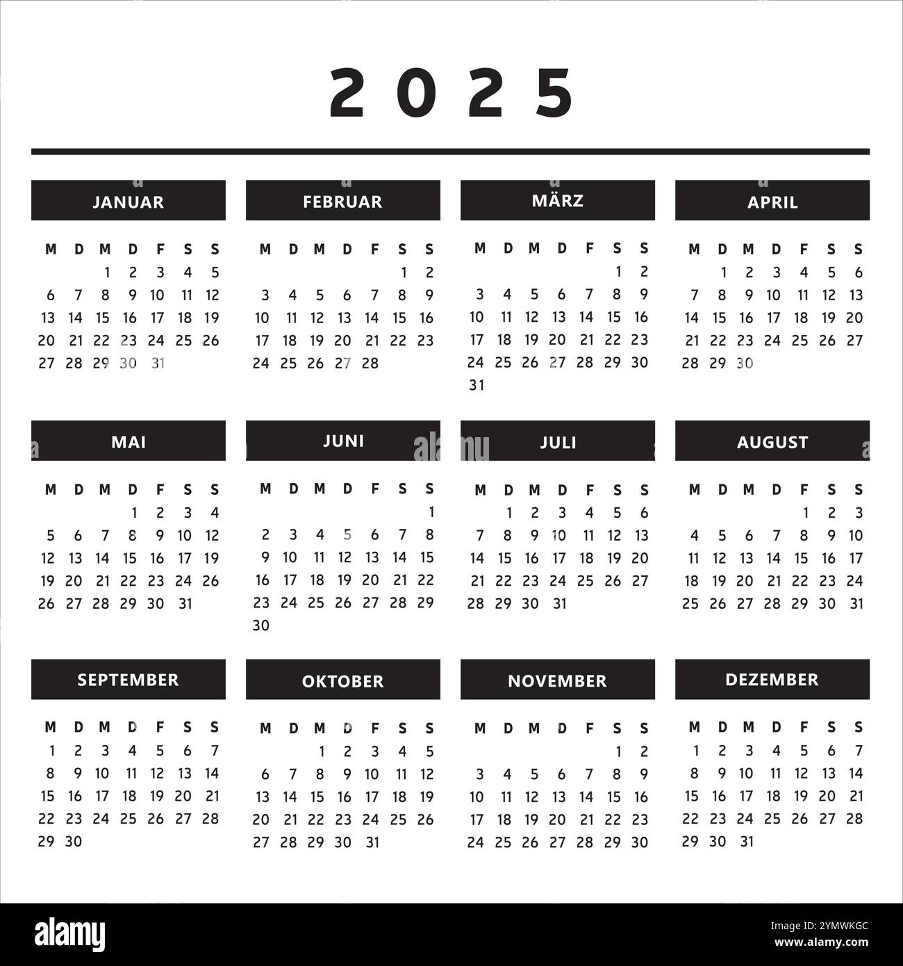 2025 German Calendar Stock Vector Images Alamy 2025 German Calendar Stock Vector Images Alamy