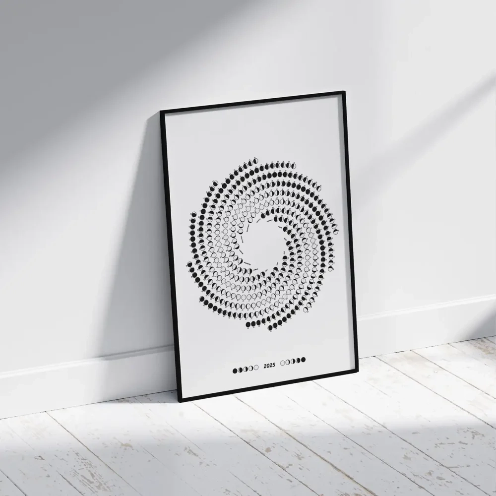 2025 Monthly Printable Calendar With Moon Phases