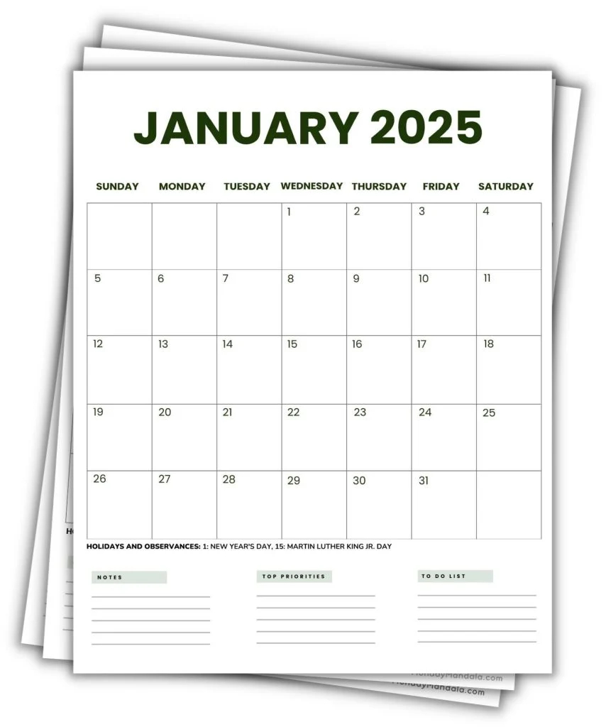 2025 Printable Calendars 56 Free PDF Printables 