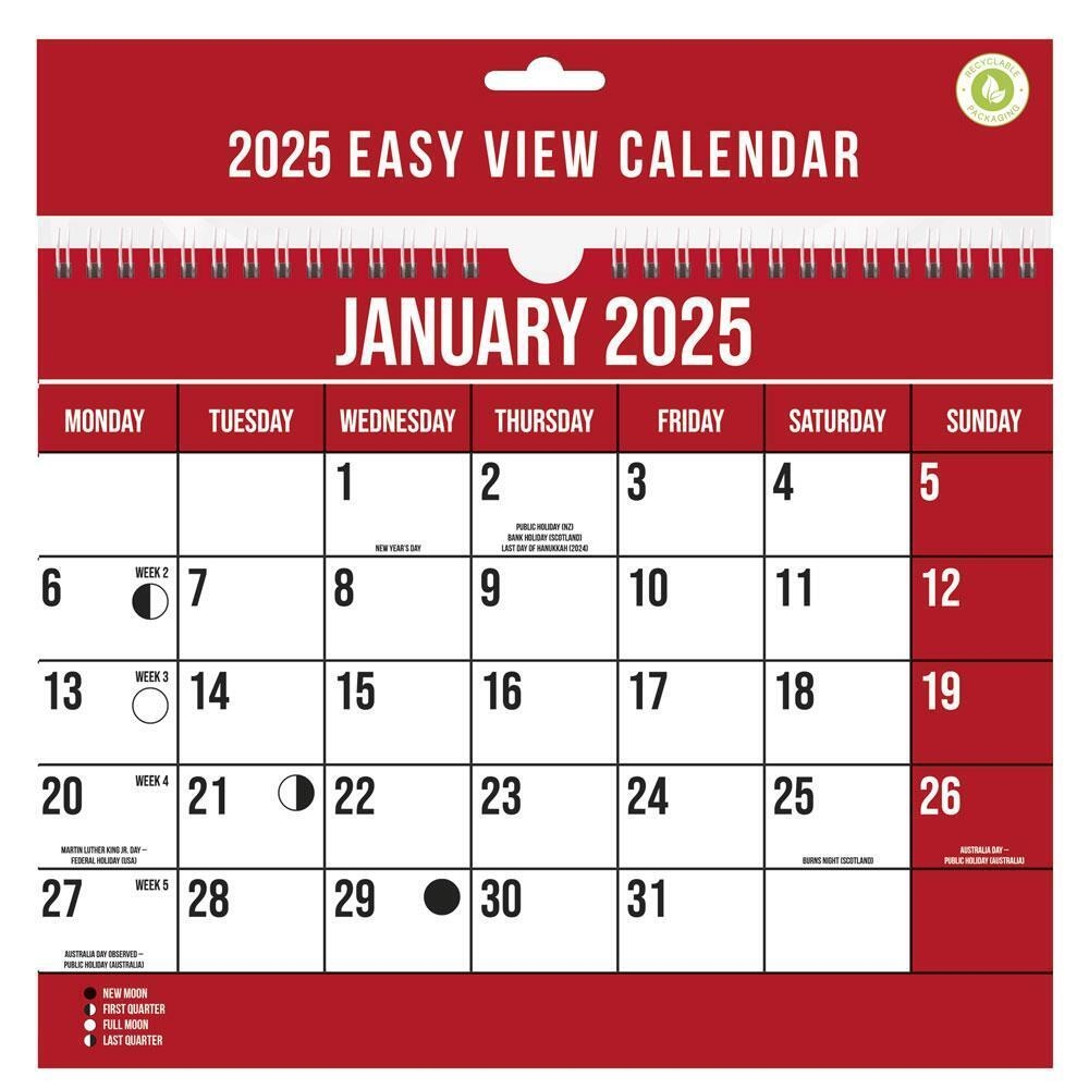 2025 WALL CALENDAR HOME OFFICE EASY LARGE SLIM MEMO 3 MONTH TO VIEW Dg EBay