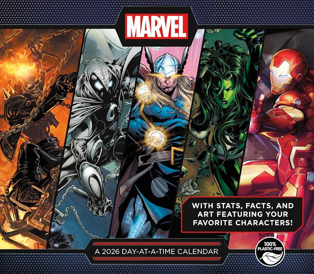 2026 History Of Marvel Day at a Time Box Calendar Trends International 9798888284025 Amazon Books