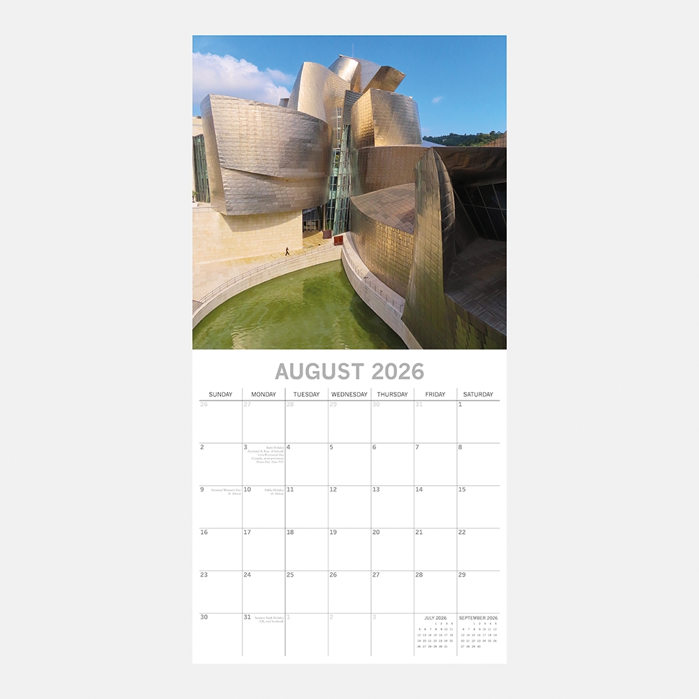 2026 Square Wall Calendar Amazing Architecture Wholesale Stationery