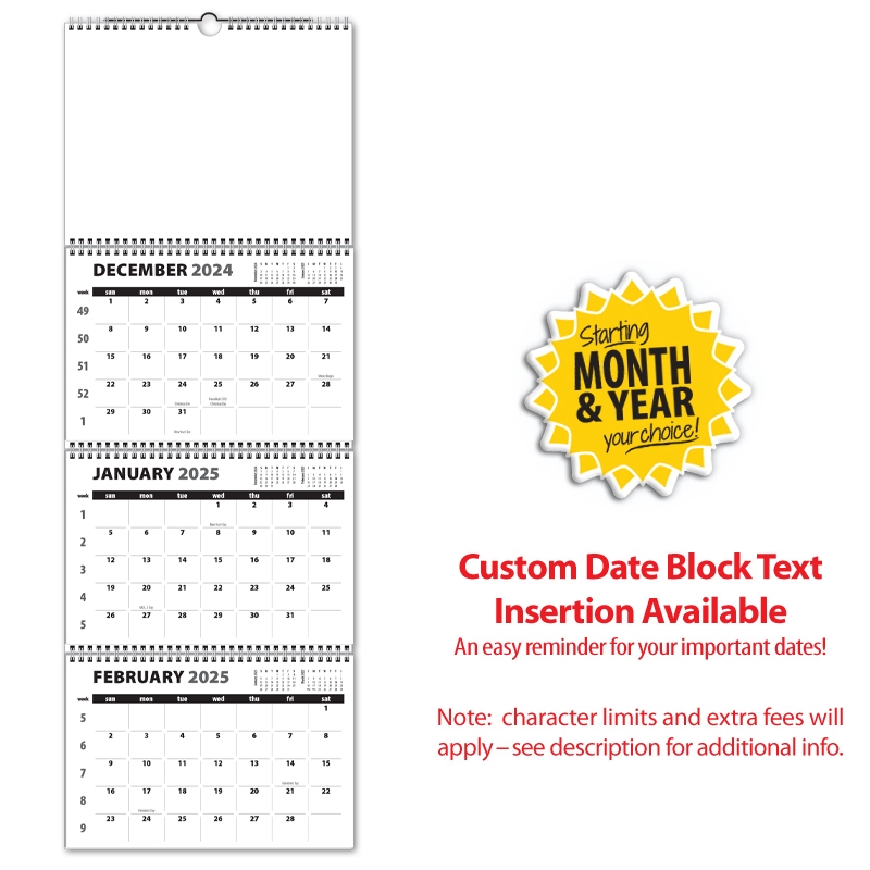 Printable 3 Month Calendar