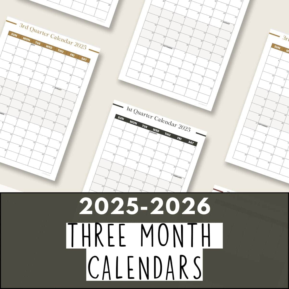 3 Month Calendar 2025 Printable Legal Paper