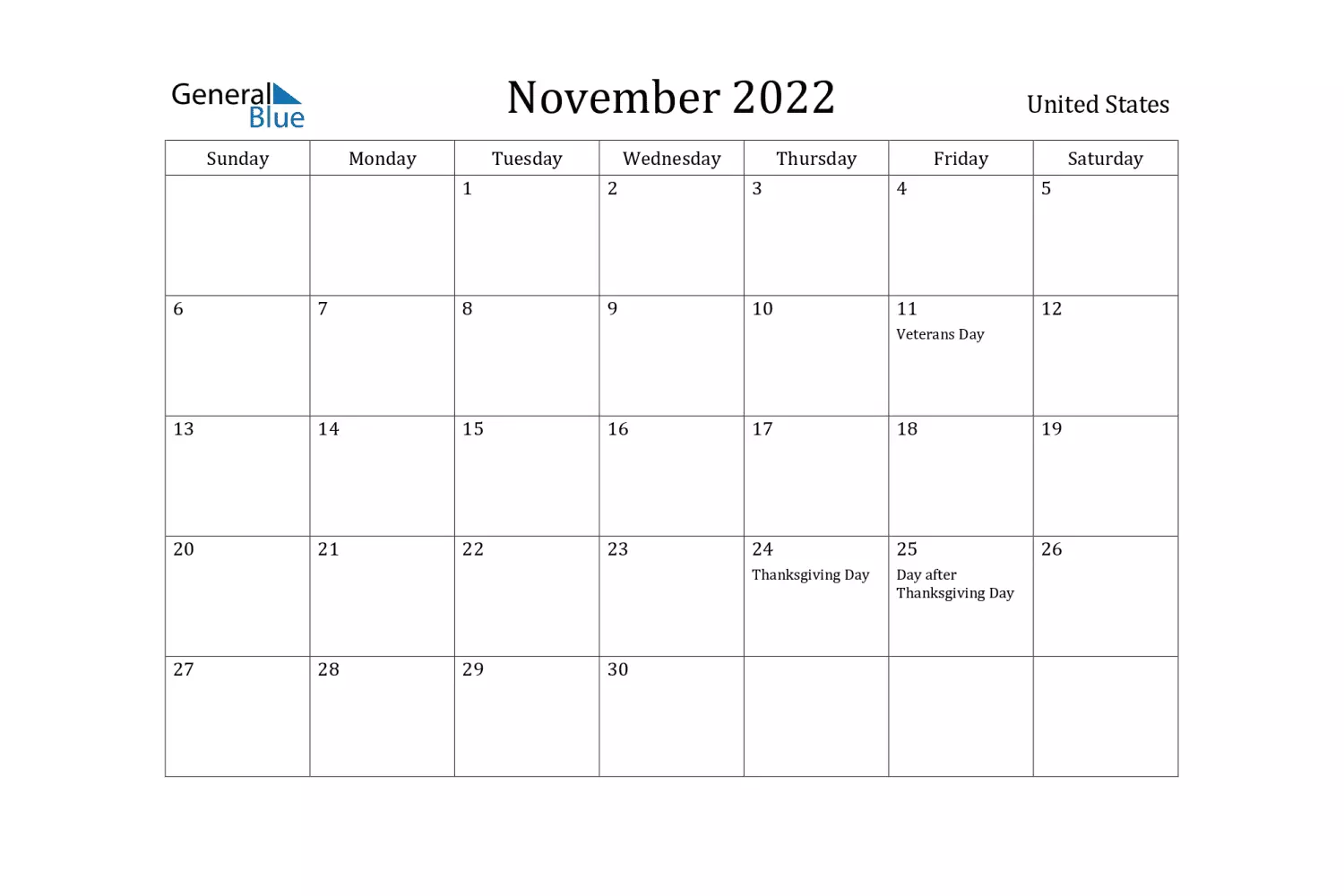 40 Best Printable November Calendar Designs For 2022