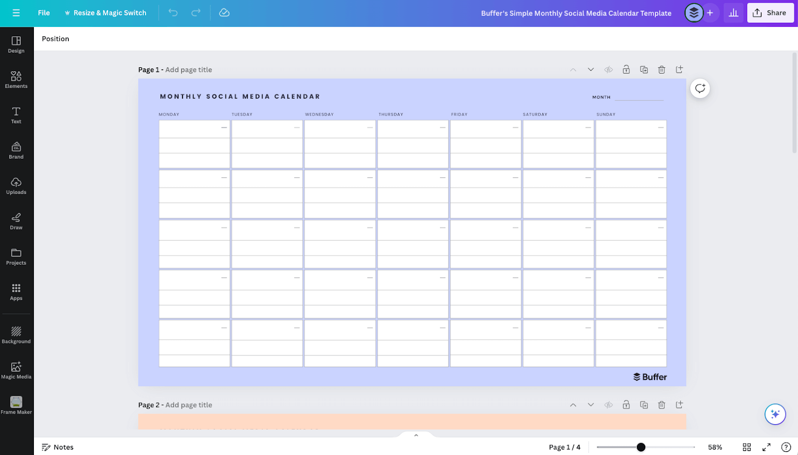 Free Monthly Calendar Maker Printable