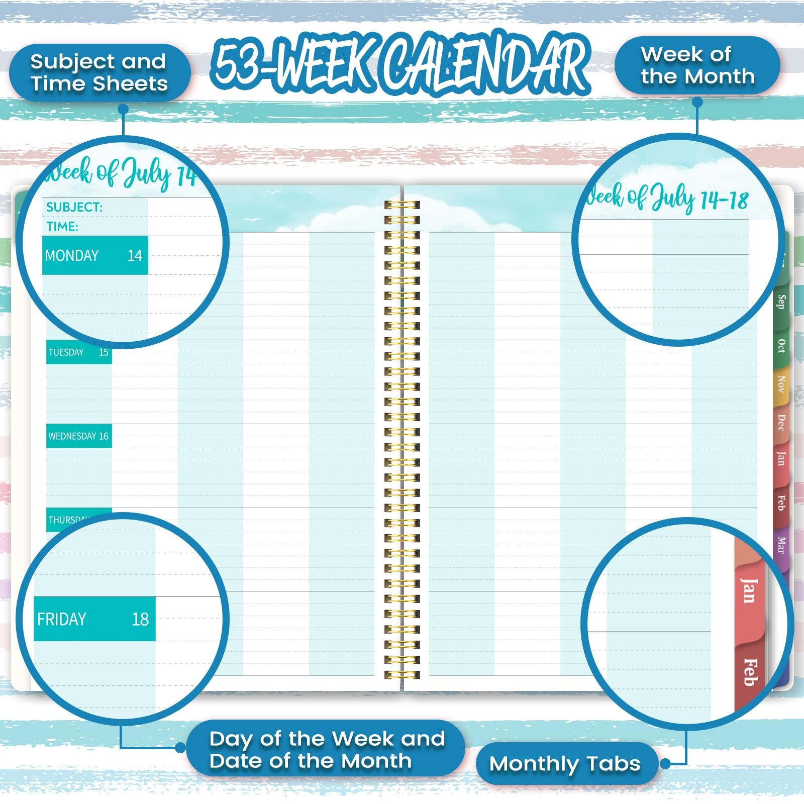 Amazon 2025 2026 Teacher Planner July 2025 June 2026 Lesson Planner 2025 2026 8 5 X 11 Spiral Bound Colorful Monthly Tabs The Ultimate Organization Tool For Teachers Office Products
