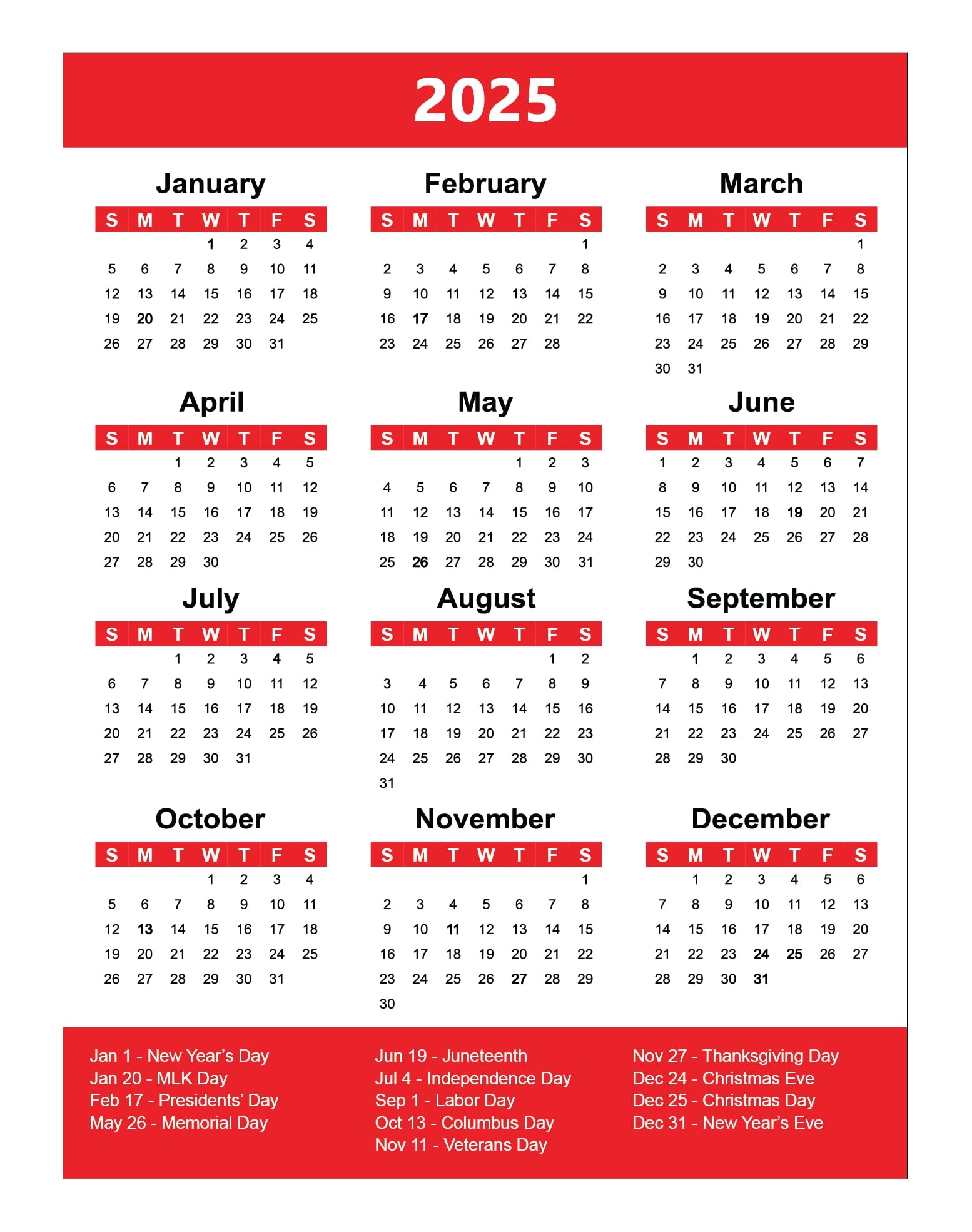 Amazon 2025 Full Year Calendar Sticker Red 4 5 X 6 Vinyl Adhesive Wall Calendar Bold Design Reusable Fridge Desk Whiteboard Organizer Made In USA By DCM Solutions Office Products