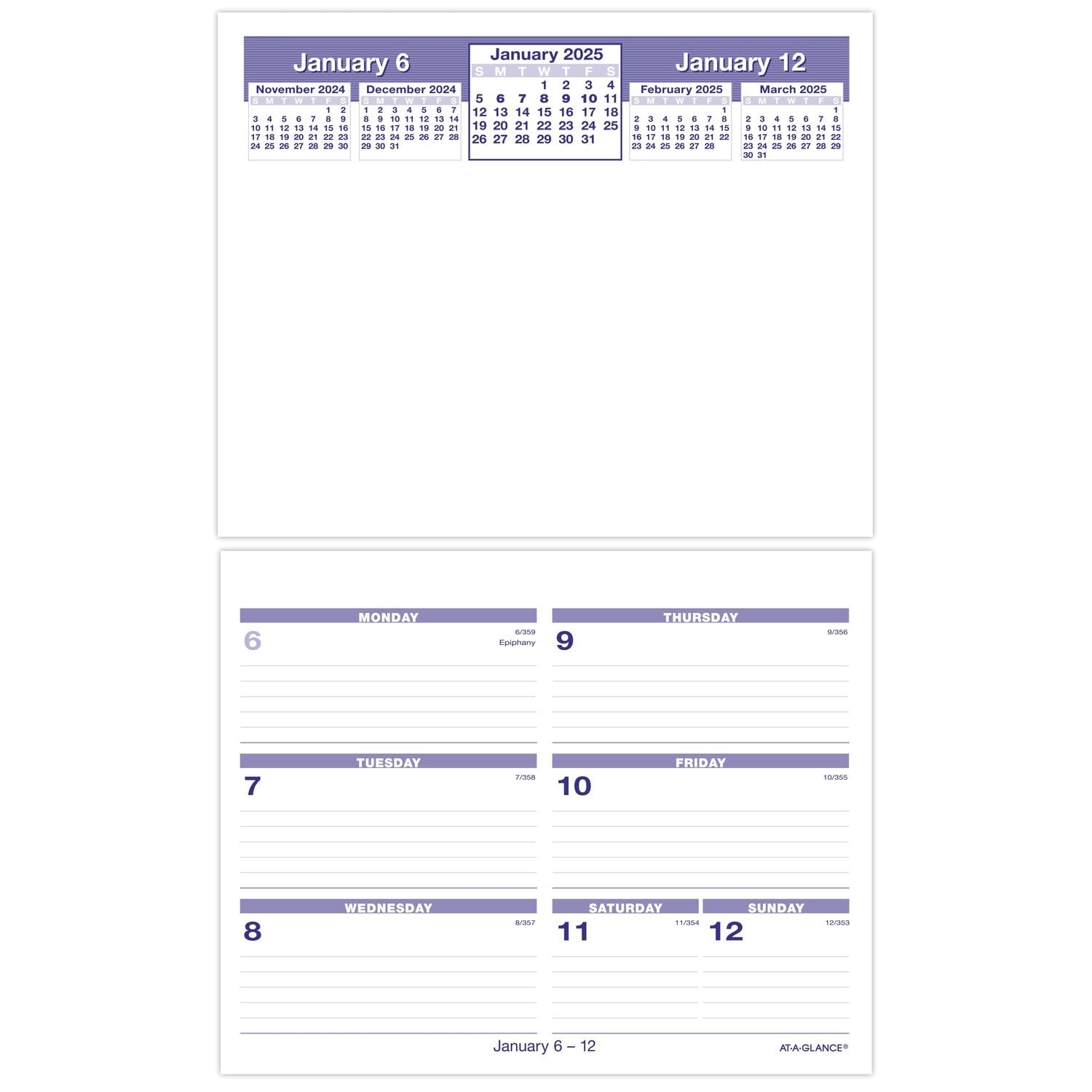 Amazon AT A GLANCE 2025 Desk Calendar Refill Weekly 6 X 7 Flip A Week SW705X5025 