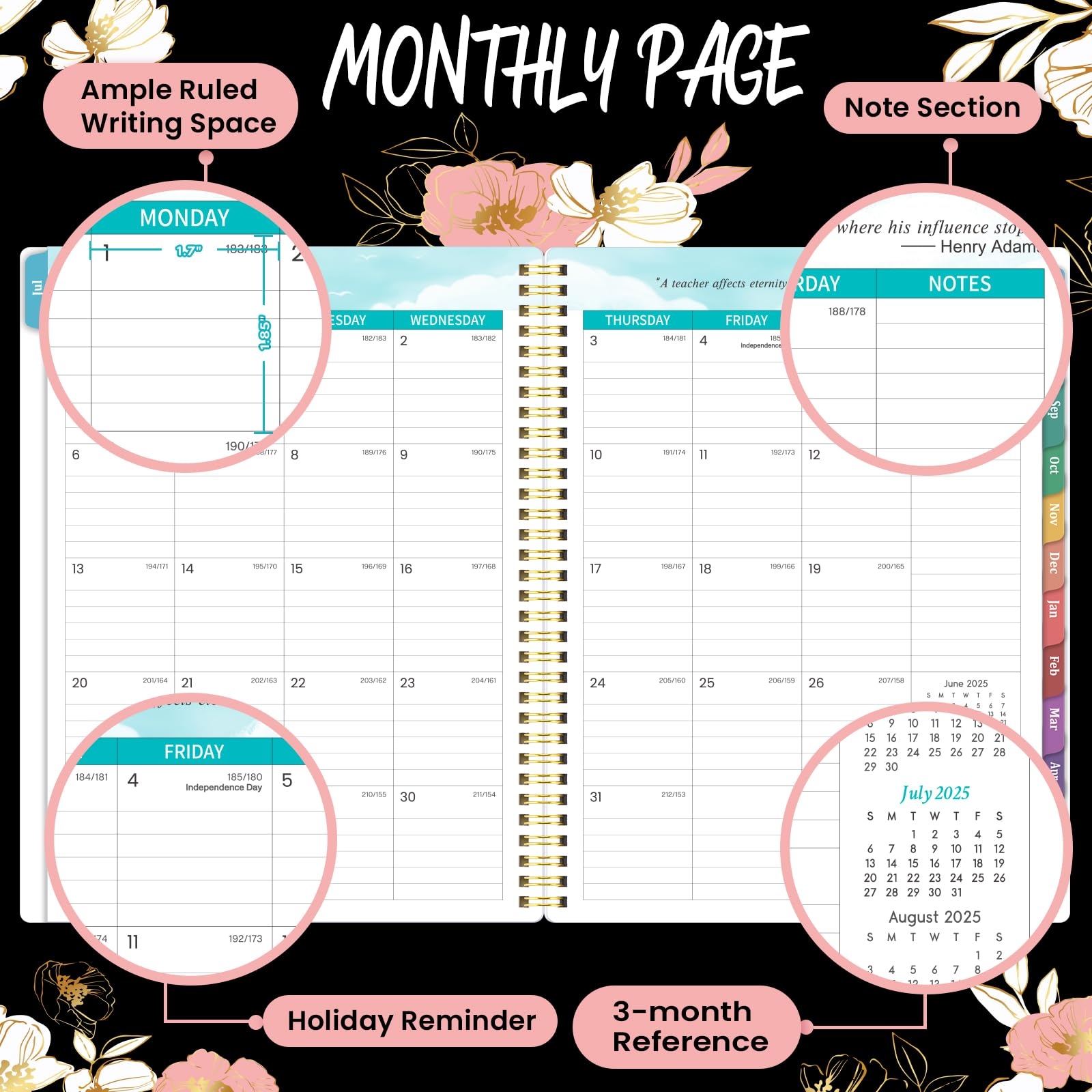 Amazon Teacher Planner 2025 2026 Teacher Lesson Planner 2025 2026 JULY 2025 JUNE 2026 11 X 8 5 Weekly Monthly Lesson Plan Book With Strong Twin wire Binding Holidays Inner Pocket Colorful Tabs Office Products